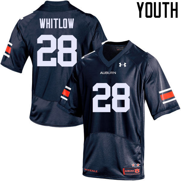 Youth Auburn Tigers #28 JaTarvious Whitlow Navy College Stitched Football Jersey